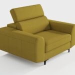 Fotel tapicerowany Retrella 100 cm w stylu retro – zdjęcie 2