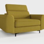 Fotel tapicerowany Retrella 100 cm w stylu retro – zdjęcie 3