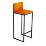 Hoker tapicerowany Hokvero 105 cm czarny stelaż