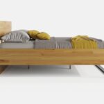 Łóżko dębowe Nexor 200x200 cm z czarnym panelem – zdjęcie 2