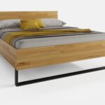 Łóżko dębowe Nexor 200x200 cm z czarnym panelem – zdjęcie 5