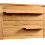 Panel ścienny Isumi 128 cm z dwiema półkami