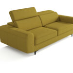 Sofa tapicerowana Retrovano 250 cm w stylu retro – widok na białym tle