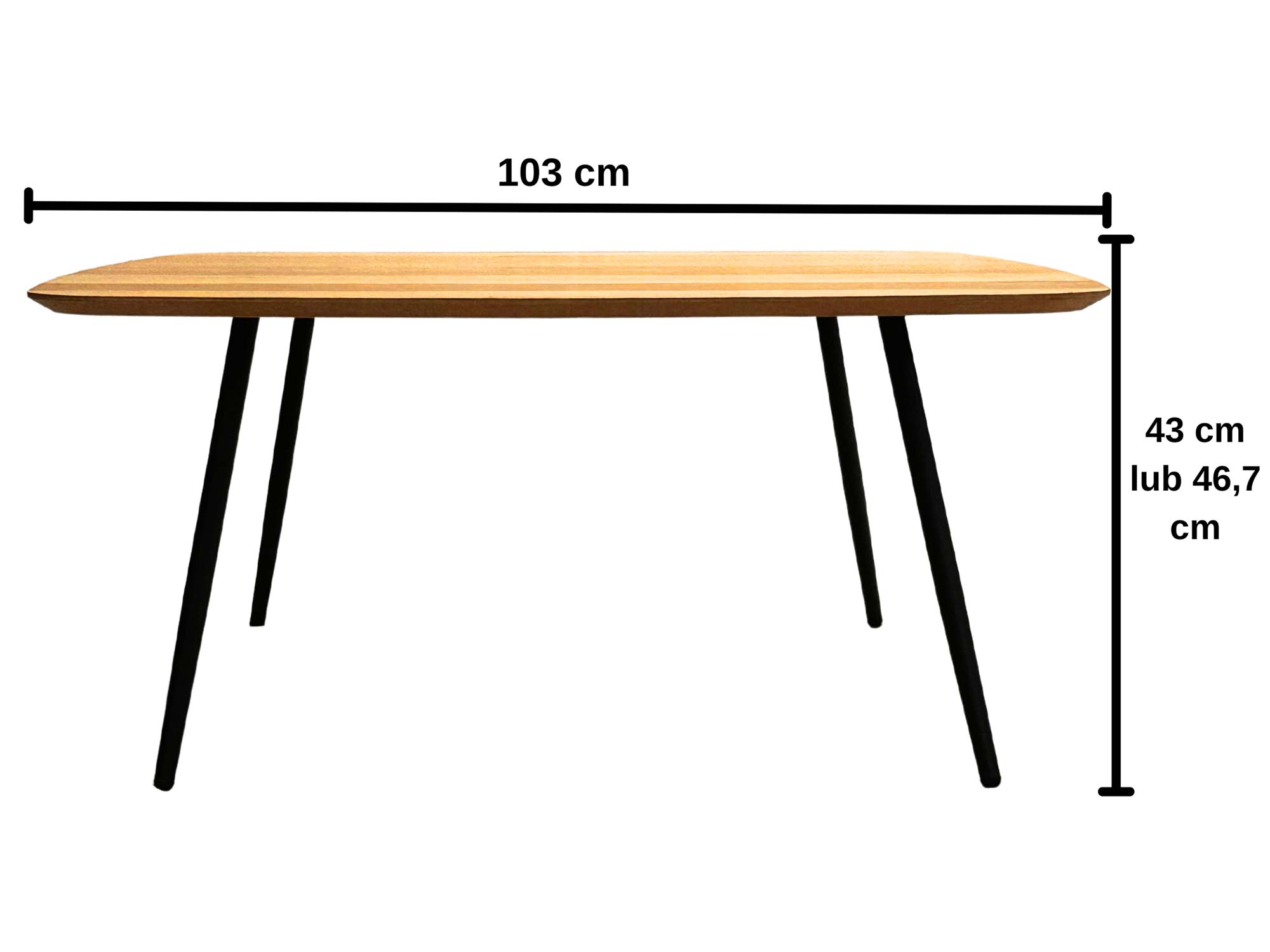 Stolik kawowy dębowy kwadratowy wymiary katalogowe 103 cm