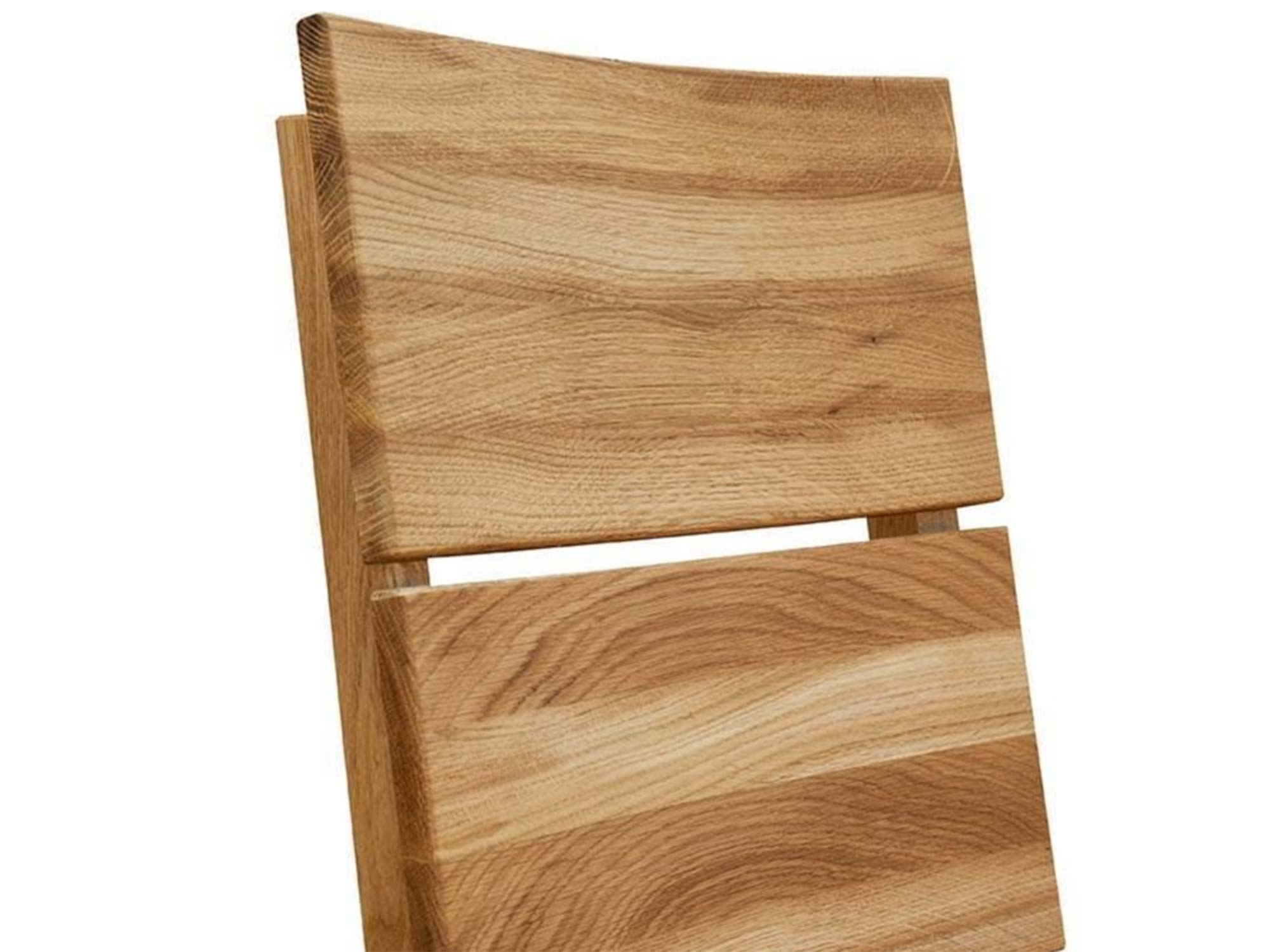 Krzesło dębowe ergonomiczne oparcie detal naturalnego usłojenia